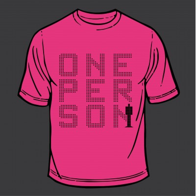T-Shirt - Logo Type (Pink) Black
